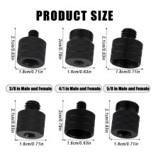6pcs Mic Stand Adapter, Camera Stand Adapter Mic Screw Adapter Mic Thread Adapter for Microphones Cameras Stands