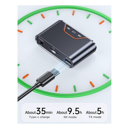 BT-107  5.4 Car Audio Receiver Transmitter Audio  Converter per Aereo  Portatile 3.5mm con Microfono 2