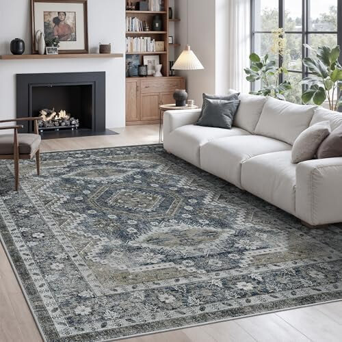 6x9Rug - Πλενόμενο χαλί ανθεκτικό στους λεκέδες, αντιολισθητικά χαλιά με πλάτη για