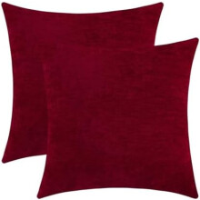 Fodere decorative per cuscini da divano in ciniglia rosso Babbo Natale, morbide federe per cuscini per la decorazione del divano del soggiorno,