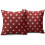 Μαξιλαροθήκες Red & Blue Star 16x16 ίντσες, από μείγμα λινού, σετ 2
