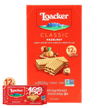 Klasické lieskovoorieškové oblátky, oblátkové sušienky plnené krémom bez GMO, 45 g/1,59 oz, balenie po 12 kusoch