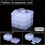 Boîte de rangement transparente empilable à 3 niveaux et 18 compartiments 4