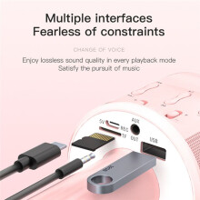 Wireless Home Mic Ktv Player for Kids with Magic Sound LED Light Accessories Wireless Audio