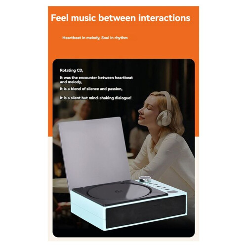 Portable CD Player  Digital Optical Output Audiophile Audio Player Built-in 2000mAh High Capacity Battery B 1