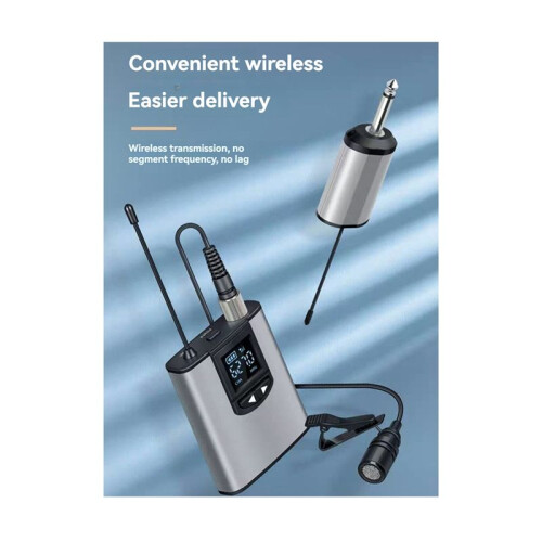 UHF Wireless Lavalier Microphone System with Bodypack Transmitter for Lectures Interviews Vlog and Live Recording 2