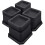 Adjustable Bed and Desk Risers Black Set of 4 1