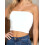 Top a fascia senza spalline da donna, a doppio strato, basic e casual. 1