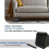 Adjustable Bed and Desk Risers Black Set of 4 6