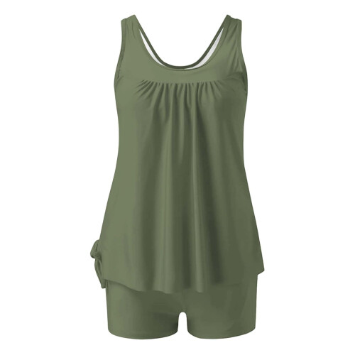 Μαγιό Tankini για γυναίκες, Μαγιό δύο τεμαχίων με γραφικά, αμάνικο τοπ με σορτς για 1
