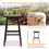Tabourets de bar sans dossier Saddle, marron (lot de 2) 2