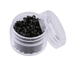Pacáistí Clipeanna Gruaige Línéadaithe Silicone, Coirníní Micrea, Gabhálais Gruaige 3mm Dubh
