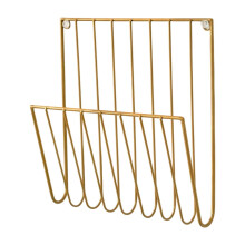 Hängender Wand-Aktenhalter für Büro, Bücher, Broschüren, Akten, Gold