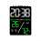 Digital Clock Temperature Humidity Display Large Screen Three Brightness Levels Black Shell Green Electronic Alarm Clock 1
