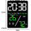 Digital Clock Temperature Humidity Display Large Screen Three Brightness Levels Black Shell Green Electronic Alarm Clock 4