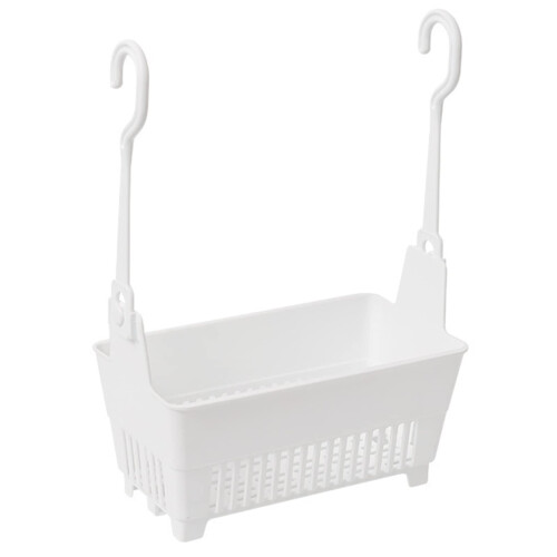 Storage Basket With Hanging Hook For Bathroom Shower Supplies Organizer Compact Design