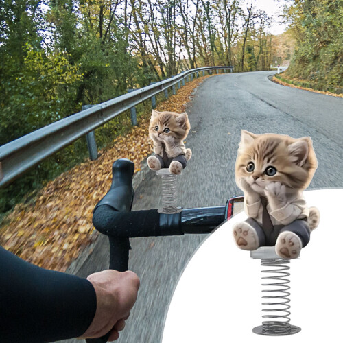 Bobblehead κάτω από $5! Shy Kitty Cat Decor2D Ακρυλικό σχέδιο με κίνηση σε σχήμα κούνημα με άνοιξη