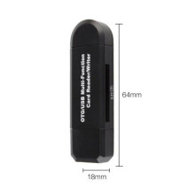 Micro USB OTG naar USB 2.0-adapter SD/Micro SD-kaartlezer met standaard USB-stekker E3R7
