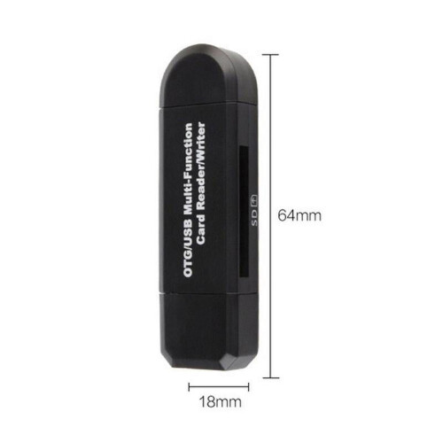 Προσαρμογέας Micro USB OTG σε USB2.0, Αναγνώστης καρτών SD/Micro SD με τυπική θύρα USB αρσενικό E3R7