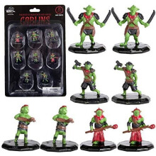miniature di goblin fantasy dipinte a mano, esagonali da 2,5 cm, compatibili con D&D, Pathfinder e tutti i giochi di ruolo da tavolo.