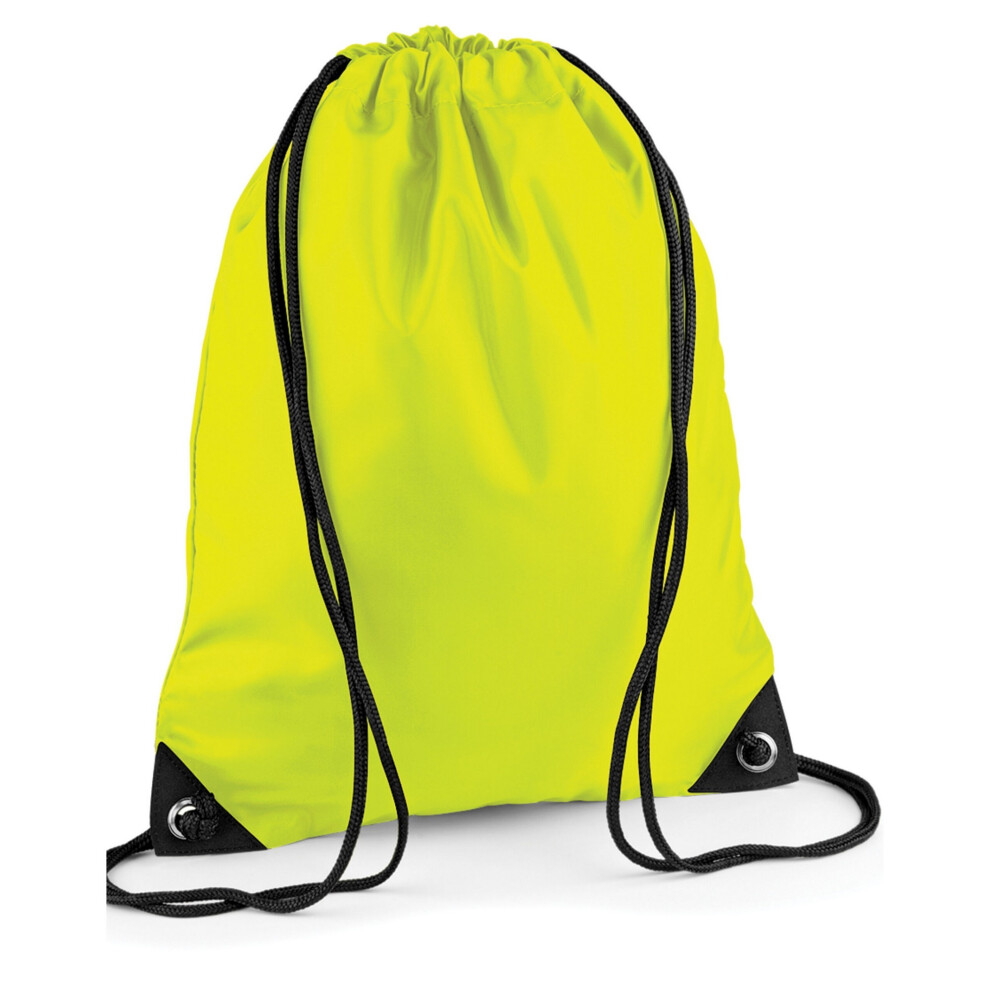 Bagbase (One Size, Fluorescent Yellow) Premium Drawstring Bag
