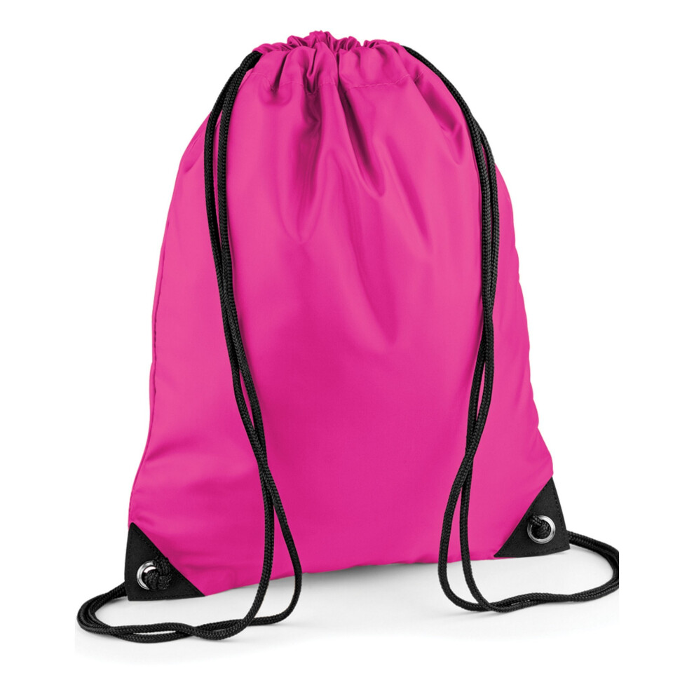 Bagbase (One Size, Fuchsia) Premium Drawstring Bag Pink,Multicoloured