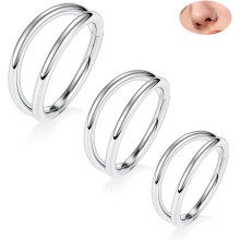 Bezešvé piercingy do nosu, náušnice z chirurgické oceli 316L pro piercing do nosu, lastury, septa, rtu, věže, tragusu a rtu – kompatibilní