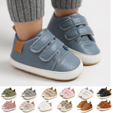 Sapatos Mocassim Antiderrapantes de Couro PU para Bebês Meninos e Meninas
