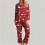 Juleprint langermet pysjamas til dame S-2XL 6