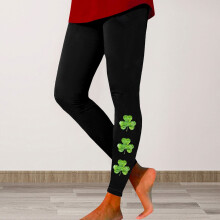 Szent Patrik-napi leggings nőknek, divatos lóheremintás, magas derekú, rugalmas leggings, plus size edzőjóganadrág
