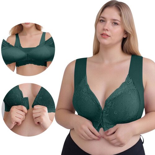 Γυναικεία Σουτιέν Plus Size με Ασύρματο Σουτιέν, Ελαστικό Σουτιέν με Κλείσιμο 2
