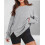 Magliette da donna oversize a girocollo a maniche lunghe, pullover 2