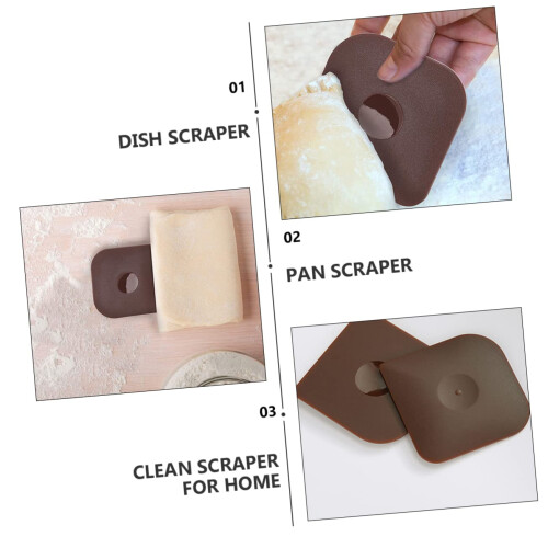 Kitchen Scraper Set 4pcs NonScratch Pan Scrapers for Versatile Kitchen Use and Quick Residue Removal 1