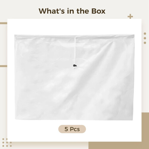 Extra Large Brew Bags 26x22in  5 Pack Reusable Polyester Mesh Strainer with Drawstring for Beer Wine Cider Brewing 1