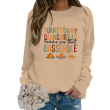 Felpa da donna girocollo a maniche lunghe, casual, pullover