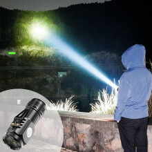 Trippel LED20W uppladdningsbar magnetisk ficklampa, 800mAh, IPX6 vattentät, kompatibel med taktisk användning