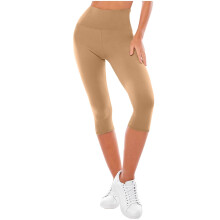 Damskie spodnie do jogi w jednolitym kolorze, z elastycznym pasem, obcisłe legginsy Capri, z mlecznego jedwabiu, polarowe, do ćwiczeń, sportowe,