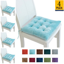 Set di 4 cuscini per sedie, 39,2 x 39,2 x 7 cm, azzurro cielo, adatti per interni/esterni, sala da pranzo, cucina, ufficio e patio.