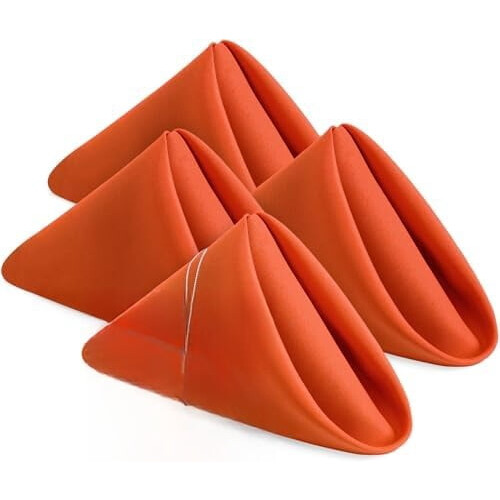 Vita polyesterservetter 17x17 tum, 24-pack