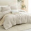 Beige Microfiber Comforter Set with 2 Pillowcases 4