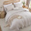Beige Ruffle Comforter Set Soft Fluffy Vintage 3PCS 5