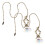 Metal Ceiling Fan Pull Chain Golden 2 pcs 14.2 x 1.4 in 1