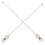 Metal Ceiling Fan Pull Chain Golden 2 pcs 14.2 x 1.4 in 6