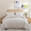 Beige Ruffle Comforter Set Soft Fluffy Vintage 3PCS 3