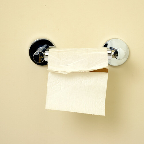 Suporte de Papel Higiênico de Plástico Prateado (2 unidades) 2