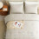 Beige Queen Comforter Set, 3-Pc Boho Solid Quilted Bedding, Down Alternative Comforter + 2 Pillowcases, All-Season 3