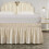 Rundum-Bettrock Beige 40 cm Fallhöhe Einzel-/Doppelbett 2
