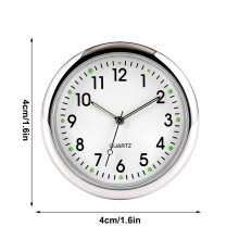 Schlafzimmeruhr, 10 cm große, fluoreszierende Armaturenbrettuhr – Mini-Auto-Uhr zum Aufkleben auf Armaturenbrett und Lüftungsschlitze,