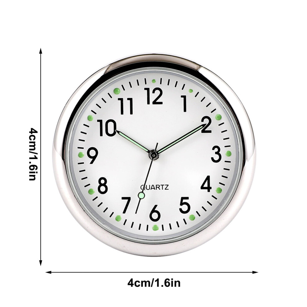 Bedroom Clock 4Inch Dashboard Fluorescent Clock - Mini Car Sticked To Watch Car Truck Dashboard And Vent Mini Car Clock Dorm Decor 9353595438248