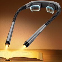 Lampe de lecture ergonomique avec batterie rechargeable de 1600 mAh.